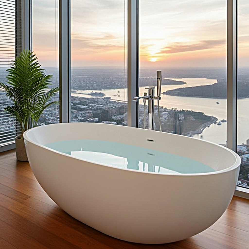 Leonia Acrylic Freestanding Bathtub Made in Turkey